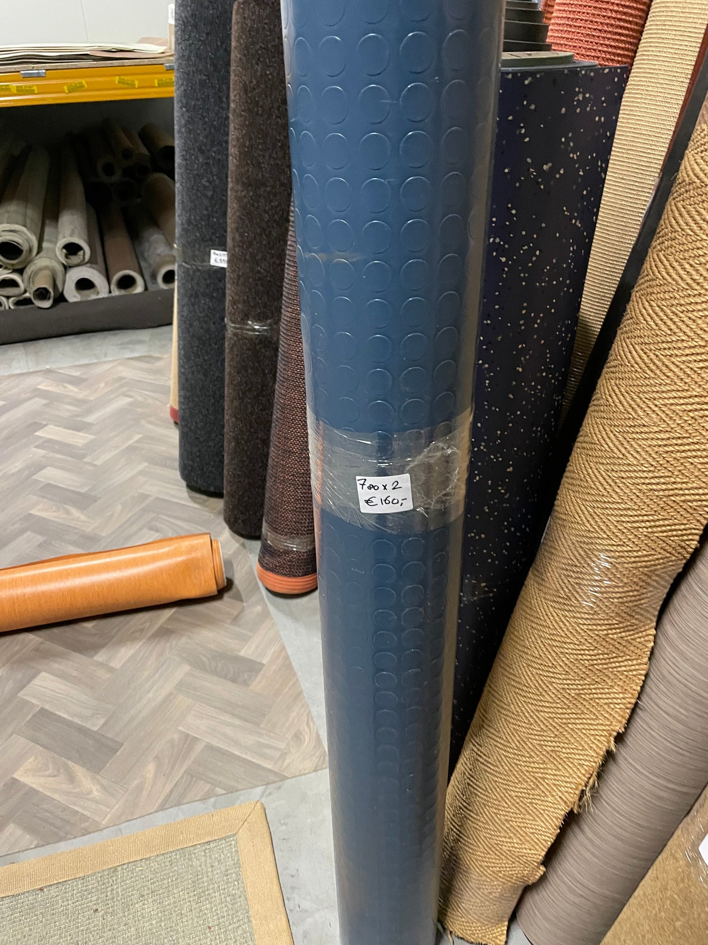 Blauw met Motief Project Vinyl Restpartij | 2,00x7,80mtr