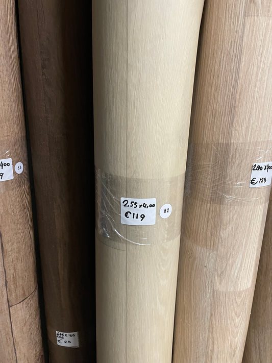 Licht Beige Noestarm Eiken Vinyl Restpartij | 2,55x4,00mtr