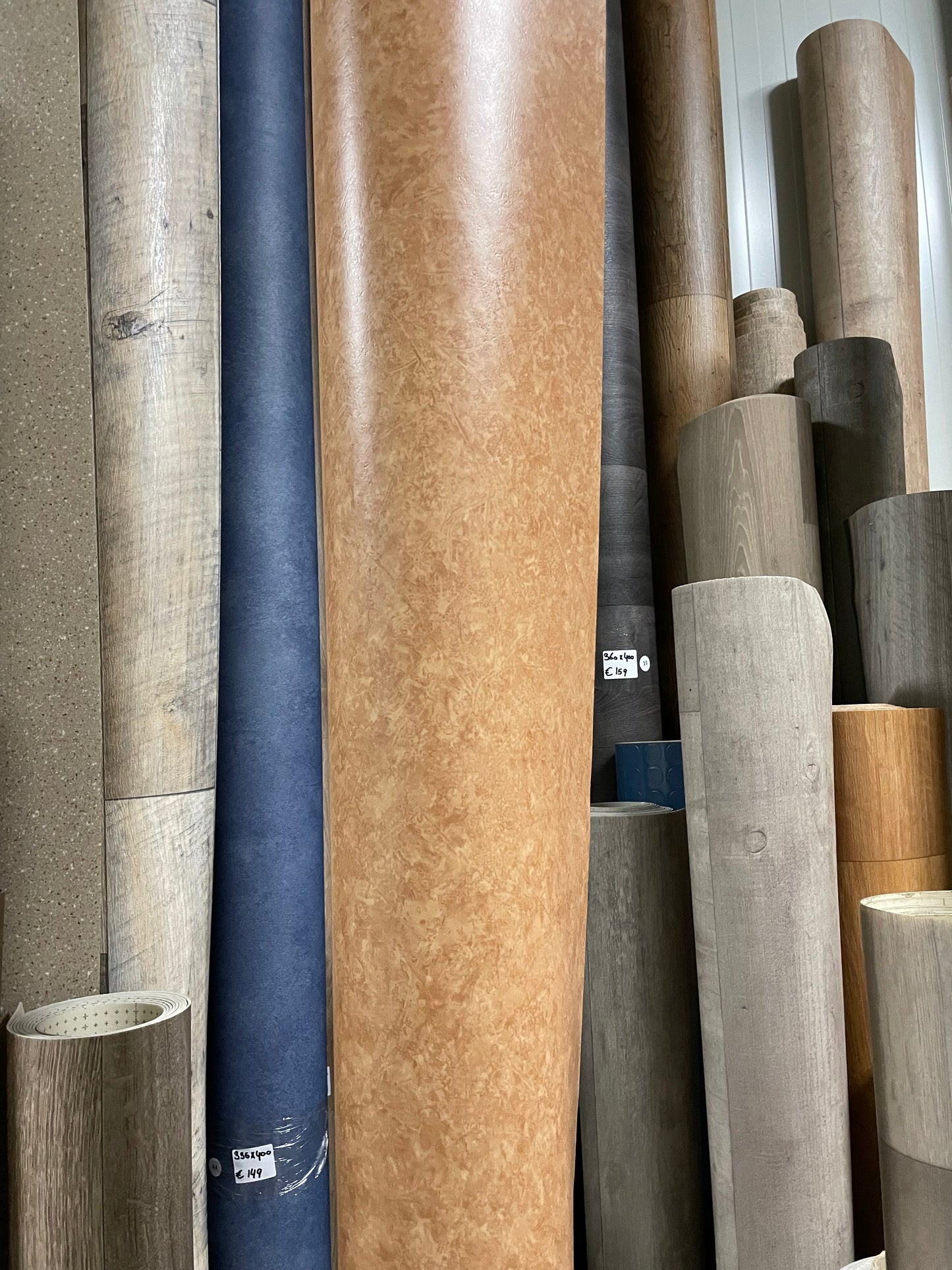 Creme Gemarmerd Vinyl Restpartij | 3,10x4,00mtr