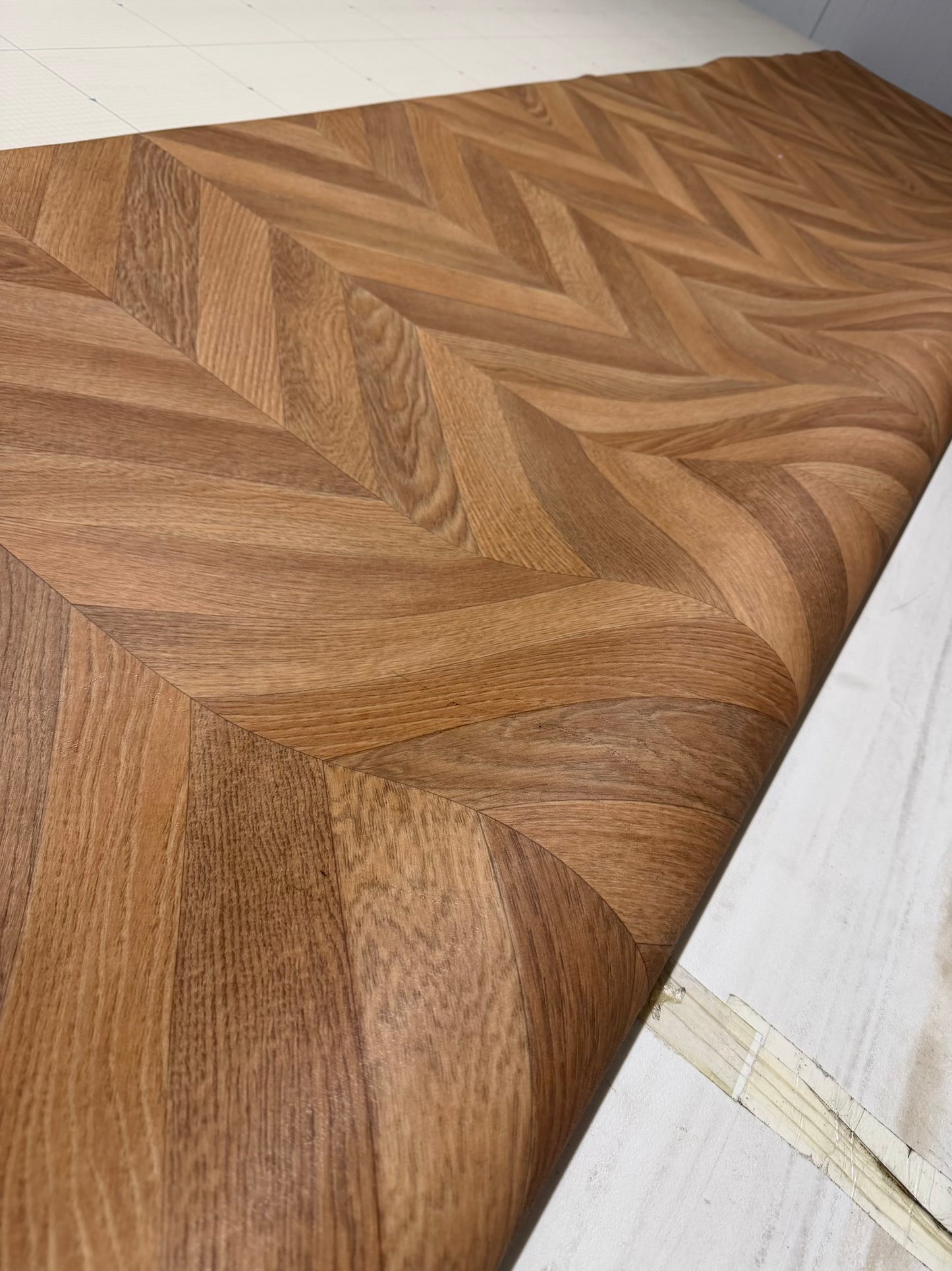 Naturel Hongaarse Punt Vinyl Restpartij | 3,70x4,00mtr (14,8m2)