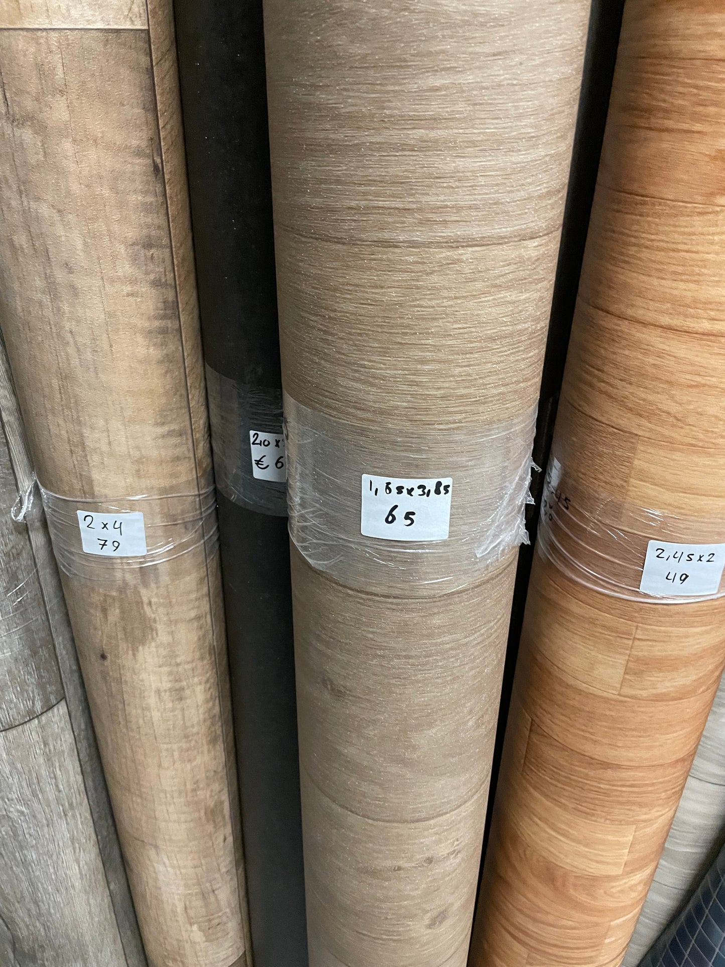 Naturel Eiken Vinyl Zeil Restpartij | 1,65x3,85mtr