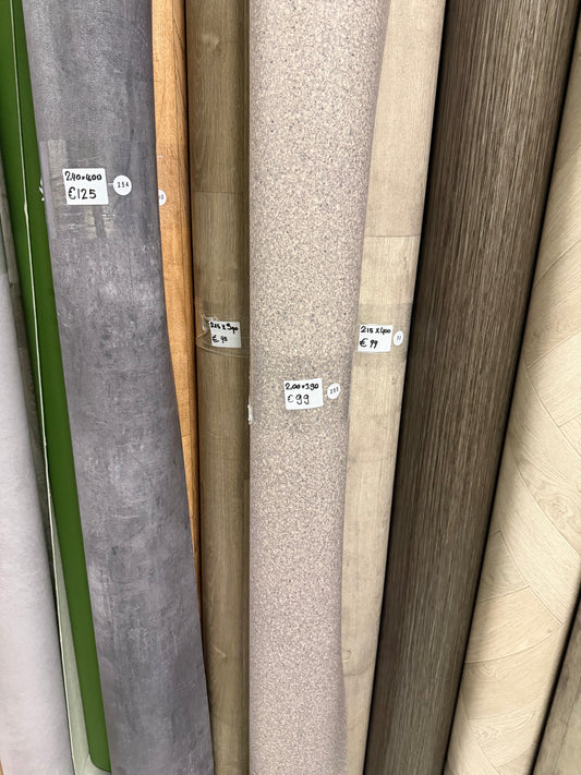 Licht Granito Vinyl Restpartij | 2,00x3,90mtr