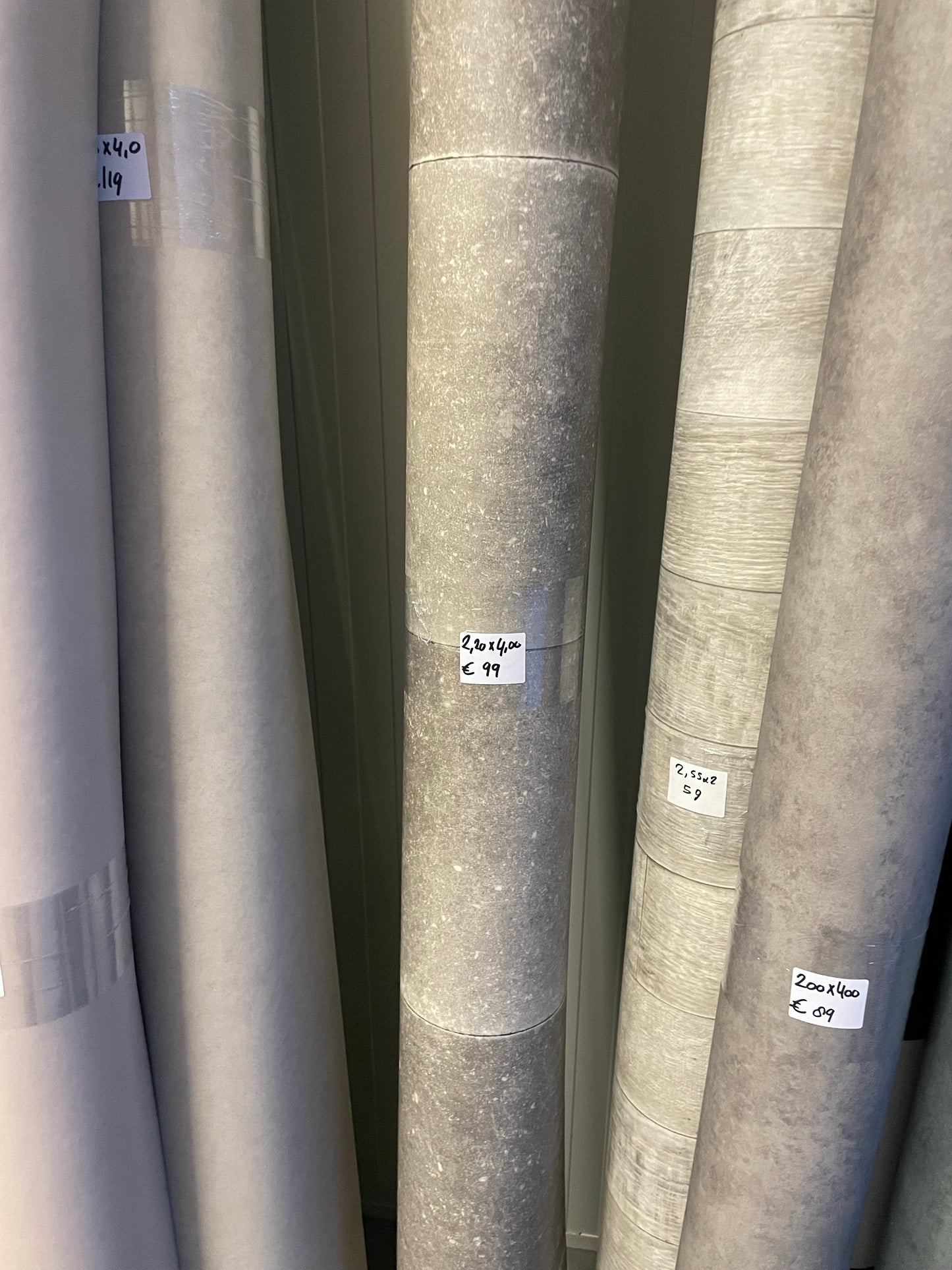 Grijs Tegellook Vinyl Restpartij | 2,20x4,00mtr