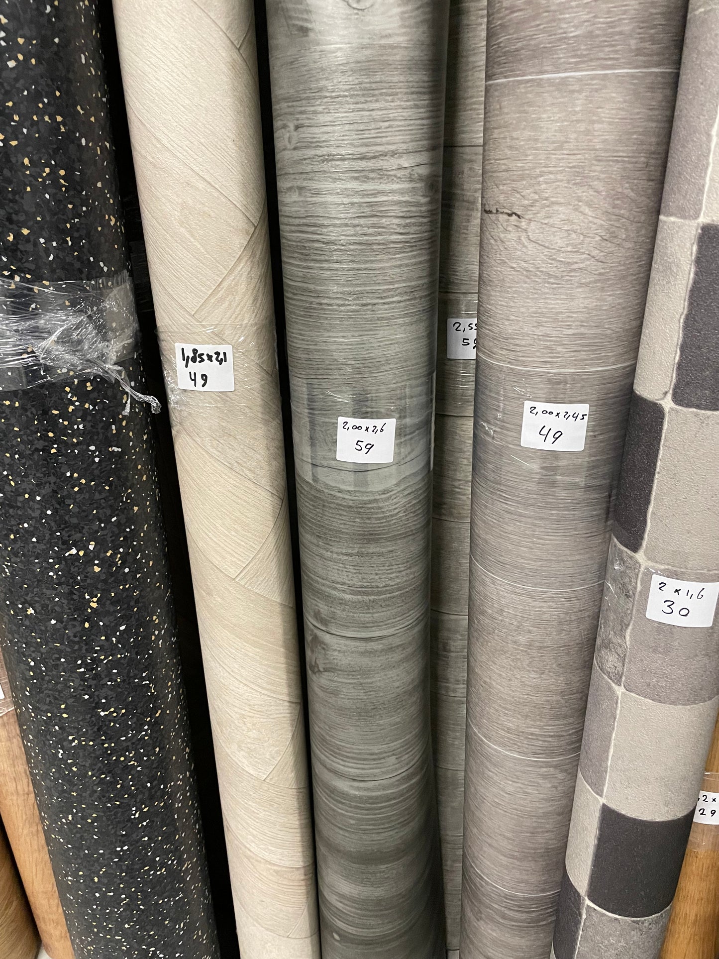 Zilver Eiken Vinyl Restpartij | 2,00x2,60mtr