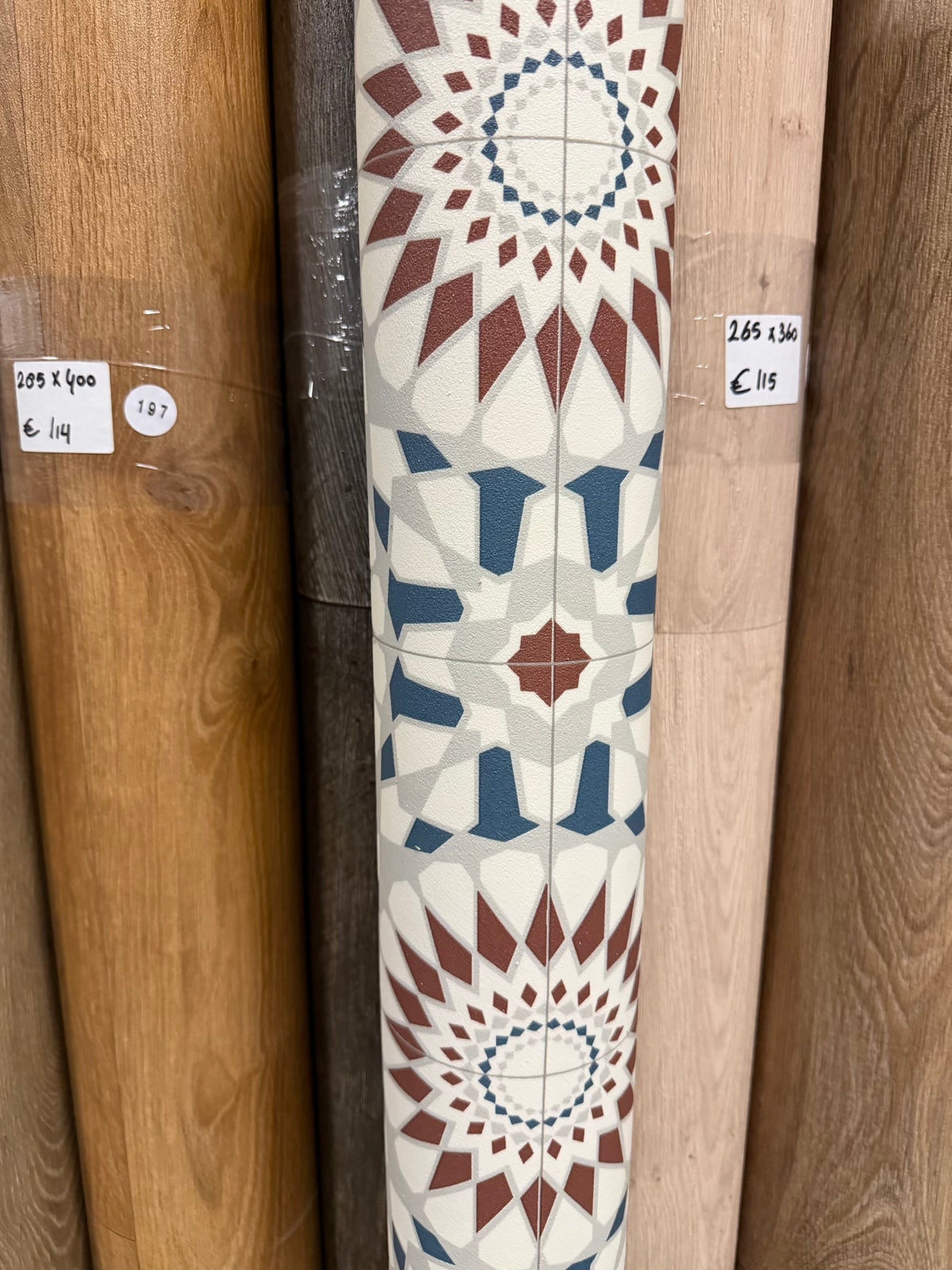 Marokkaanse Tegelmotief Vinyl Restpartij | 1,45x3,00 (4,35m2)