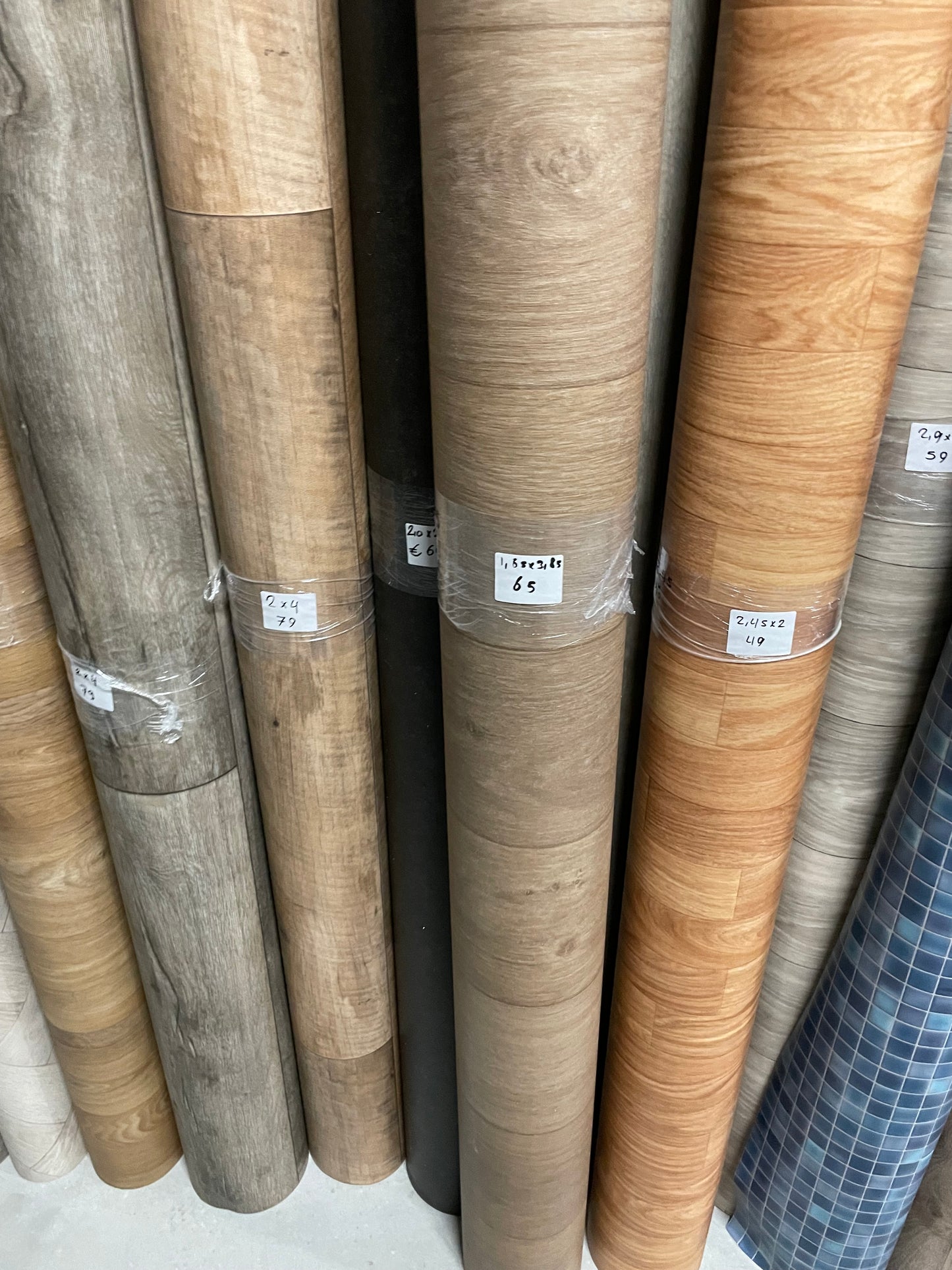 Naturel Eiken Vinyl Zeil Restpartij | 1,65x3,85mtr