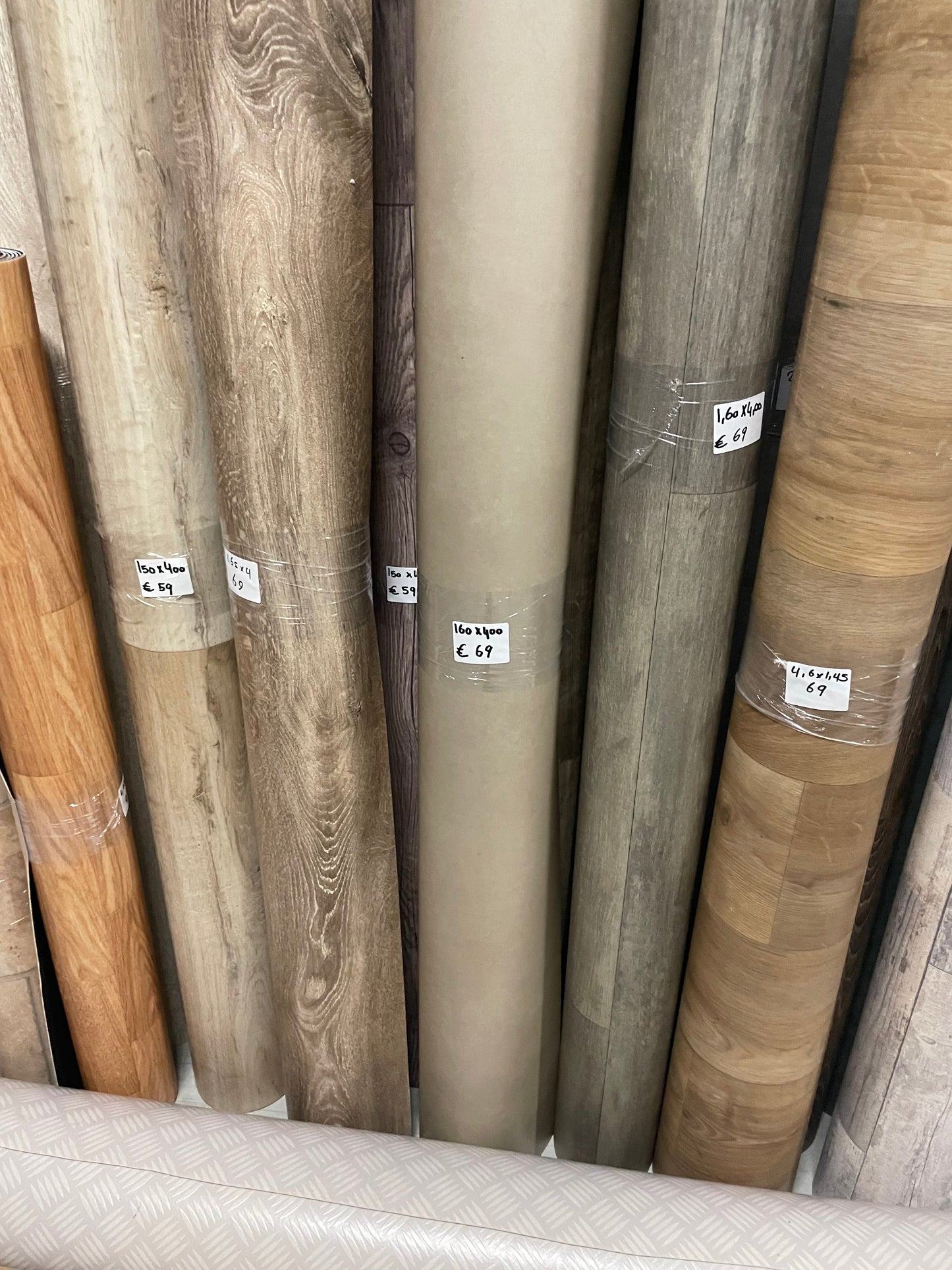 Beige Gietvloerlook Vinyl Restpartij | 1,60x4,00mtr