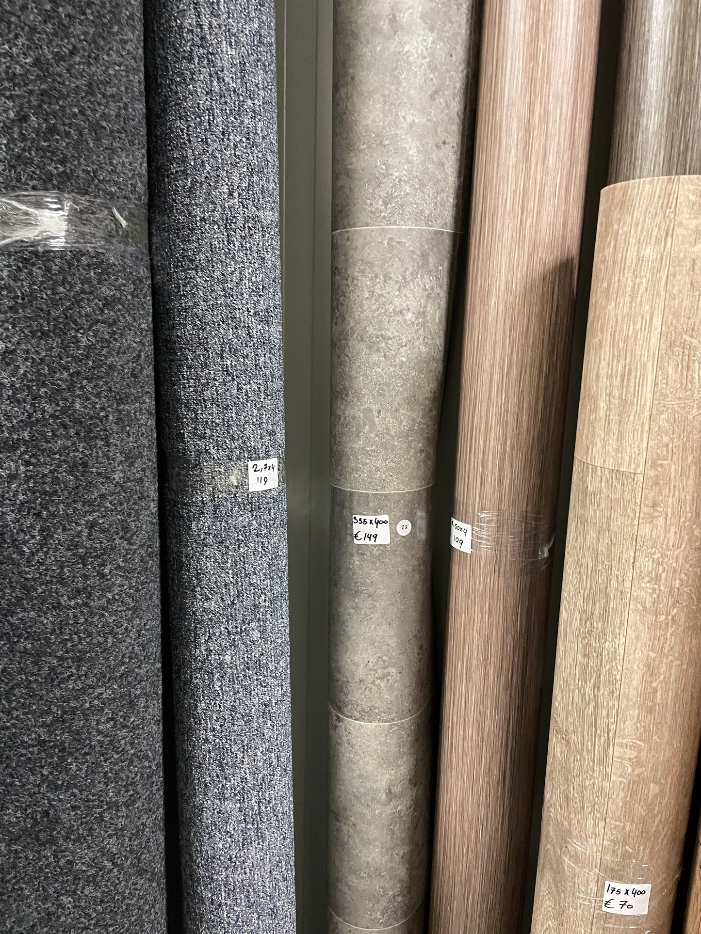 Tegelmotief Grijs Vinyl Restpartij | 3,35x4,00mtr