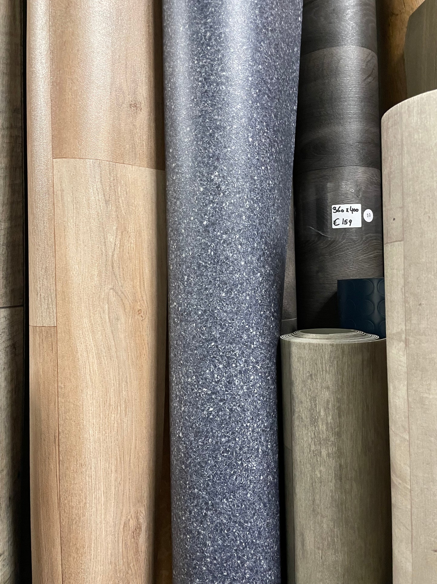 Donker Blauw Granietlook Prorjctvinyl Restpartij | 3,35x4,00mtr - Vinylrestpartij.nl