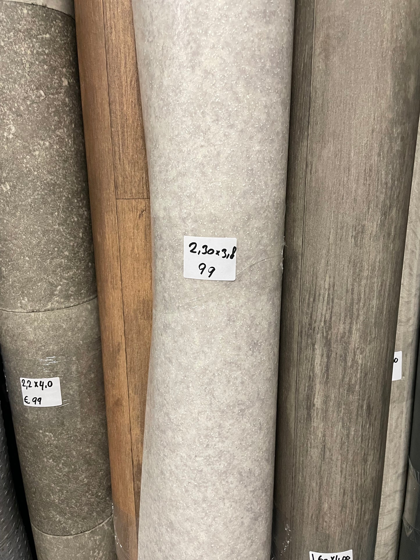 Licht Granietlook Vinyl Restpartij | 2,30x3,80mtr