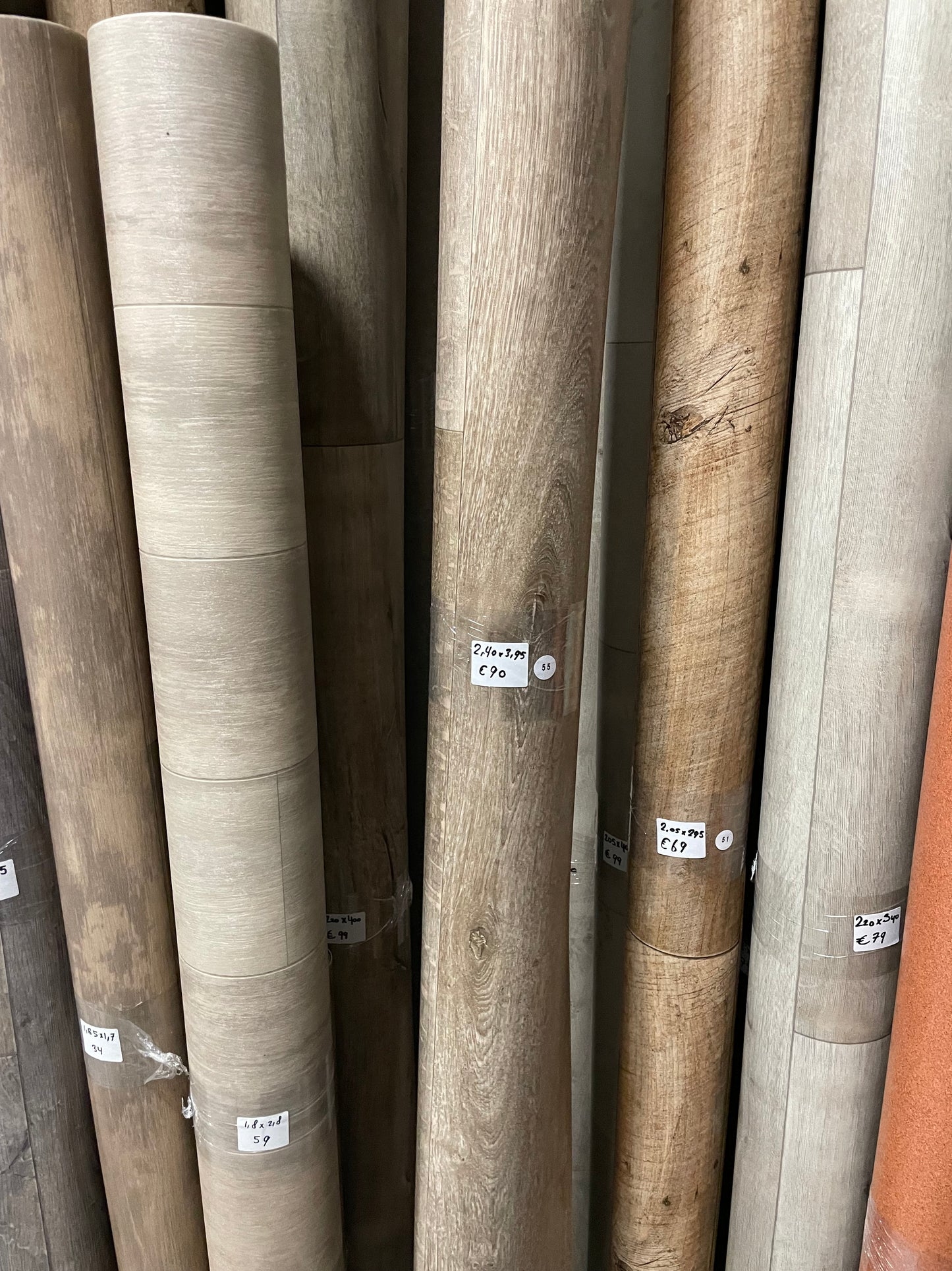 Licht Naturel Eiken Vinyl Restpartij | 2,40x3,95mtr