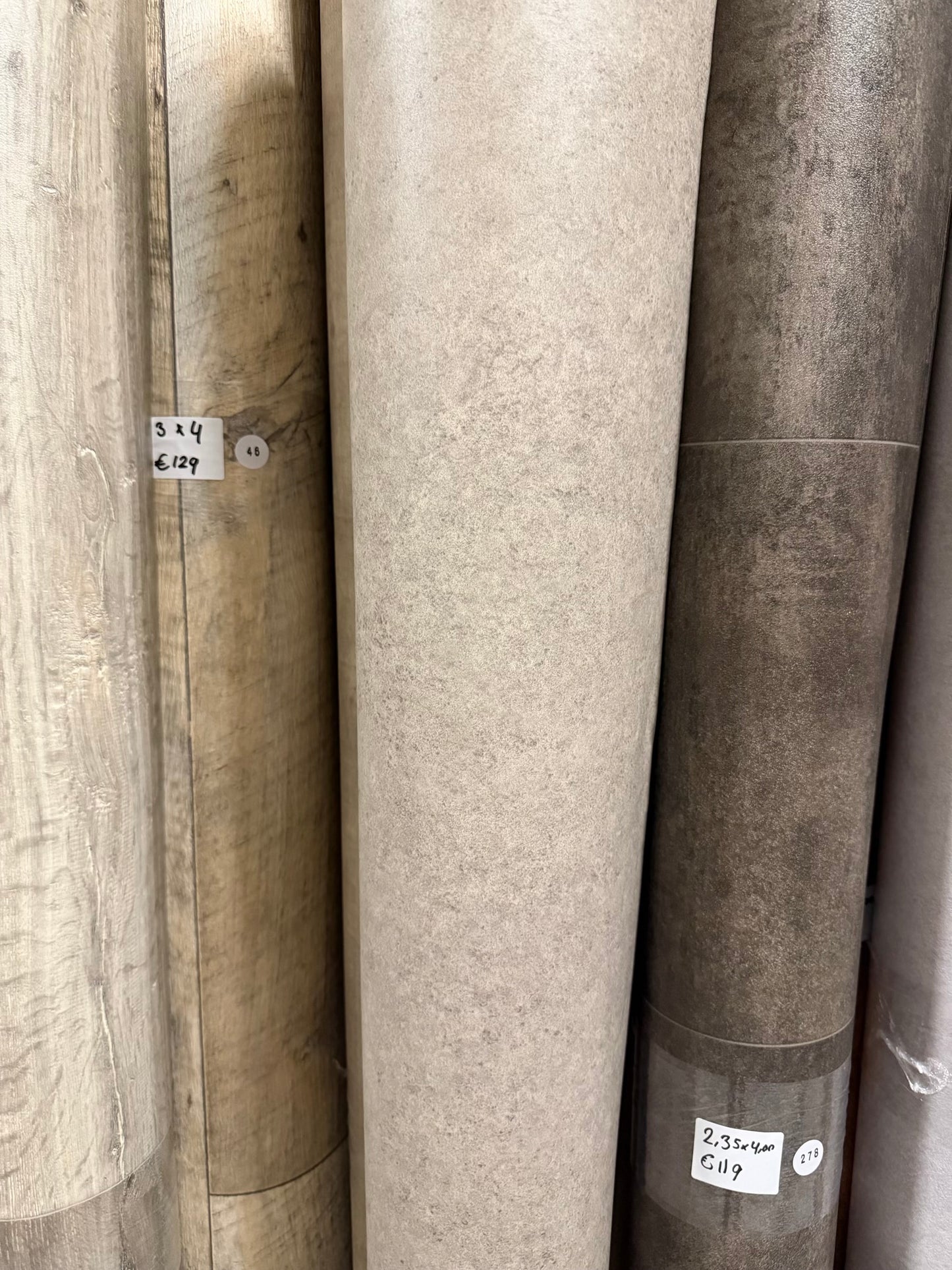 Grijs Beton Vinyl Restpartij | 1,85x4,00mtr (7,4m2)