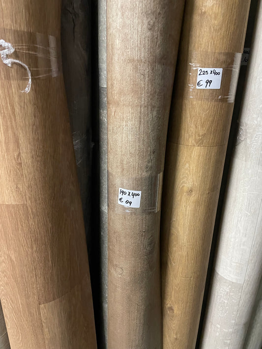 Warm Donkerbruin Eiken Vinyl Restpartij | 1,90x4,00mtr