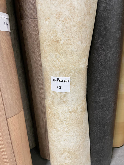 Tavertinlook Vinyl Restpartij | 0,85x2,15mtr
