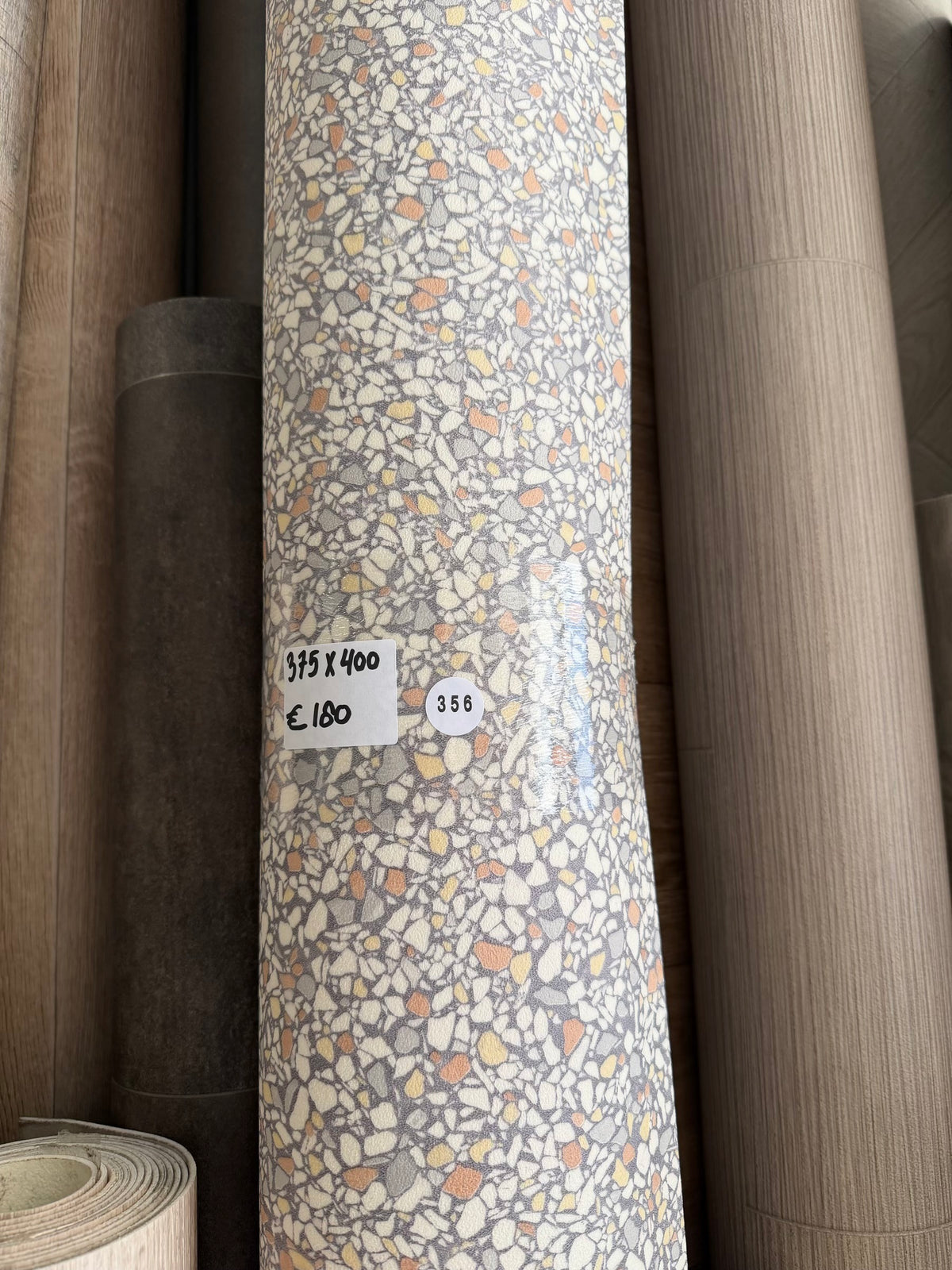 Licht Steenmotief Vinyl Restpartij | 3,75x4,00 (15m2)