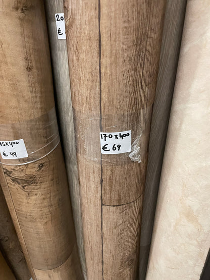 Landelijk Eiken Vinyl Restpartij | 1,70x4,00mtr