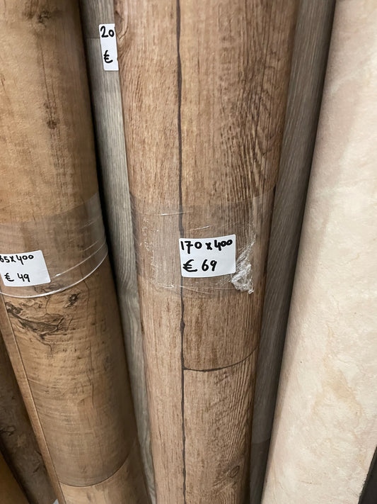 Landelijk Eiken Vinyl Restpartij | 1,70x4,00mtr