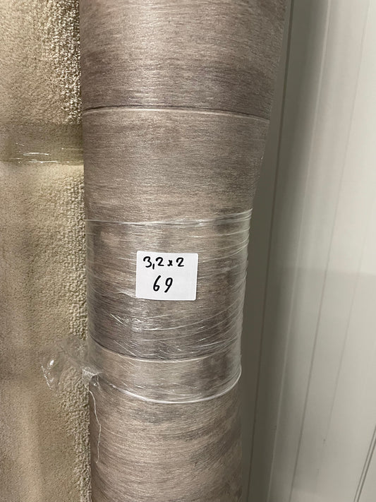 Donker Grijsbruin Eiken Vinyl Restpartij | 2,00x3,20mtr