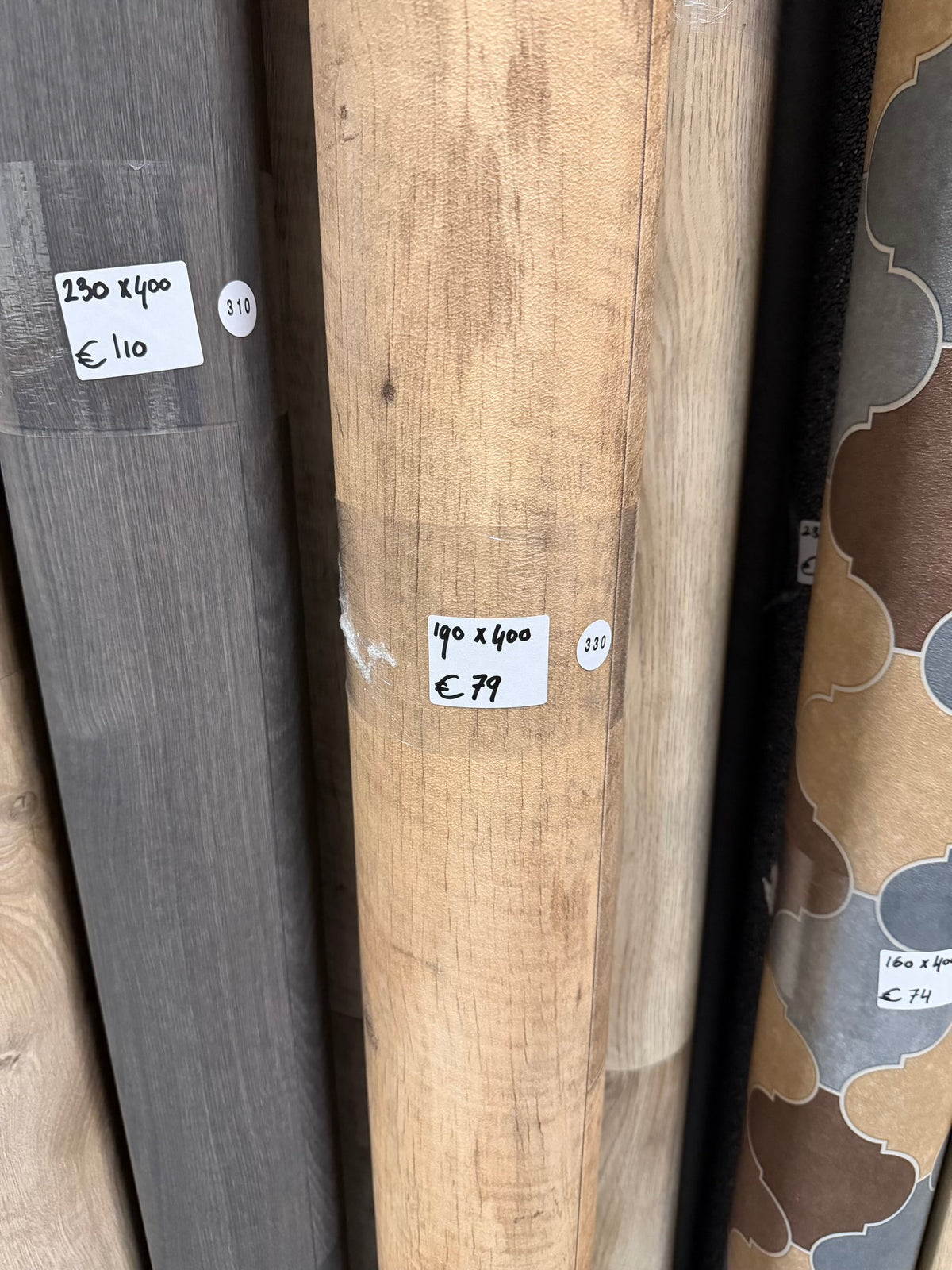 Naturel Eiken met Zaagsneden Vinyl Restpartij | 1,90x4,00mtr (7,6m2)