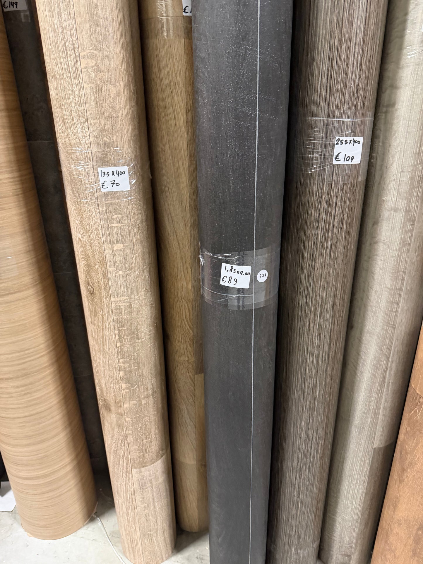 Donker Eiken Vinyl Restpartij | 1,85x4,00mtr