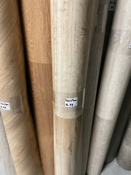 Licht Eiken Vinyl Restpartij | 1,50x4,00mtr