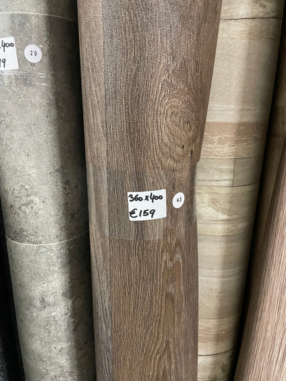 Donkerbruin Eiken Vinyl Restpartij | 3,60x4,00mtr