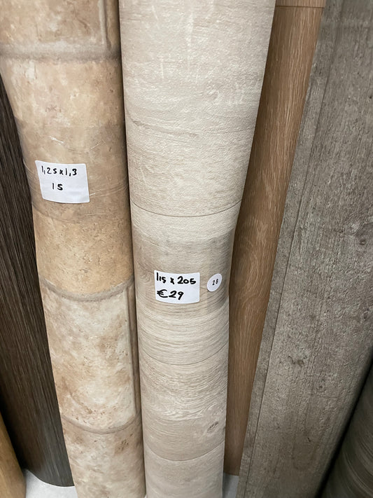 Licht Eiken Toilet Vinyl Restpartij | 1,15x2,05mtr