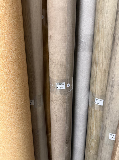 Grijsbruin Eiken Vinyl Restpartij | 2,95x4,00mtr