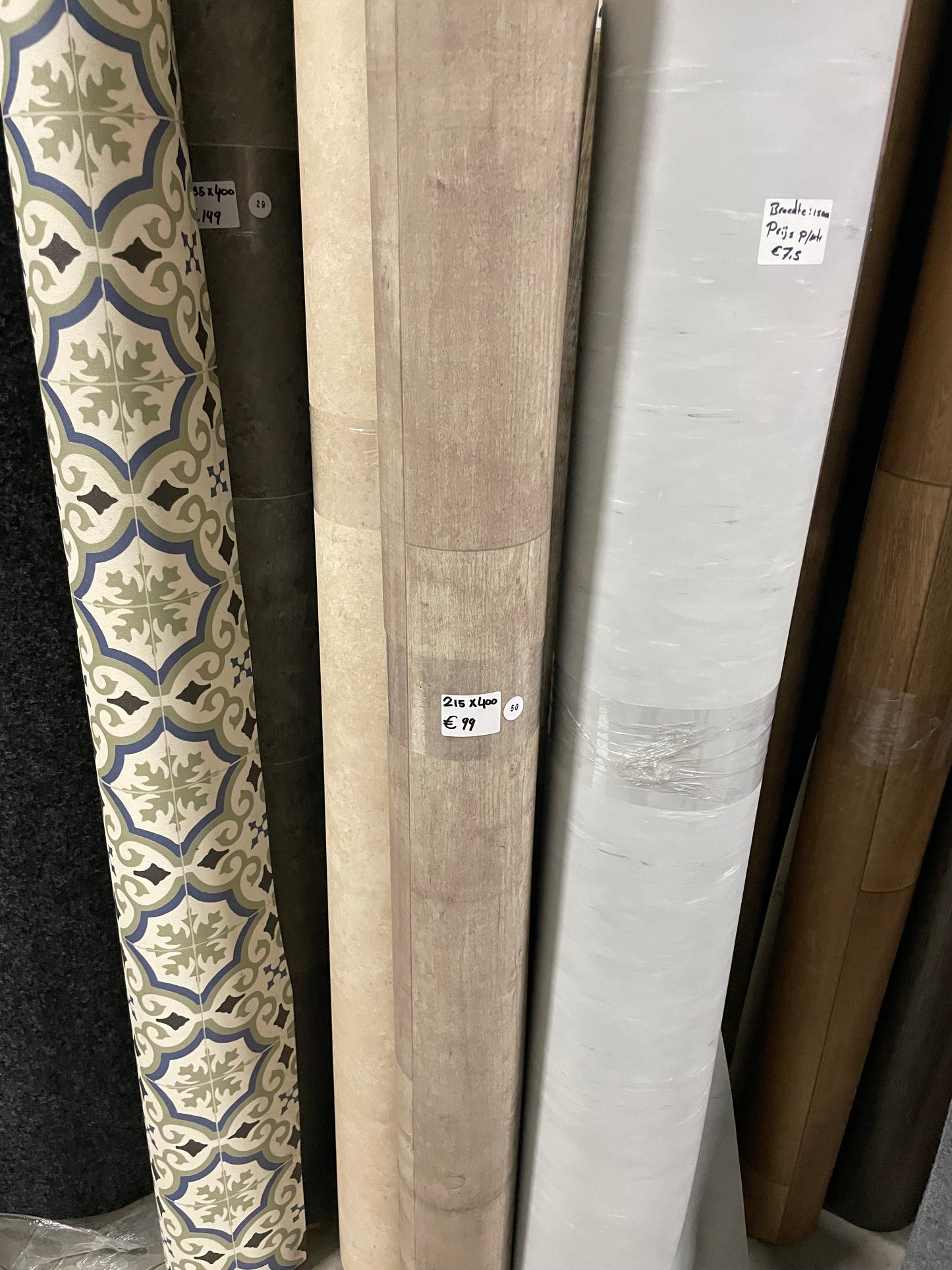 Greige Naturel Houtmotief Vinyl Restpartij | 2,15x4,00mtr