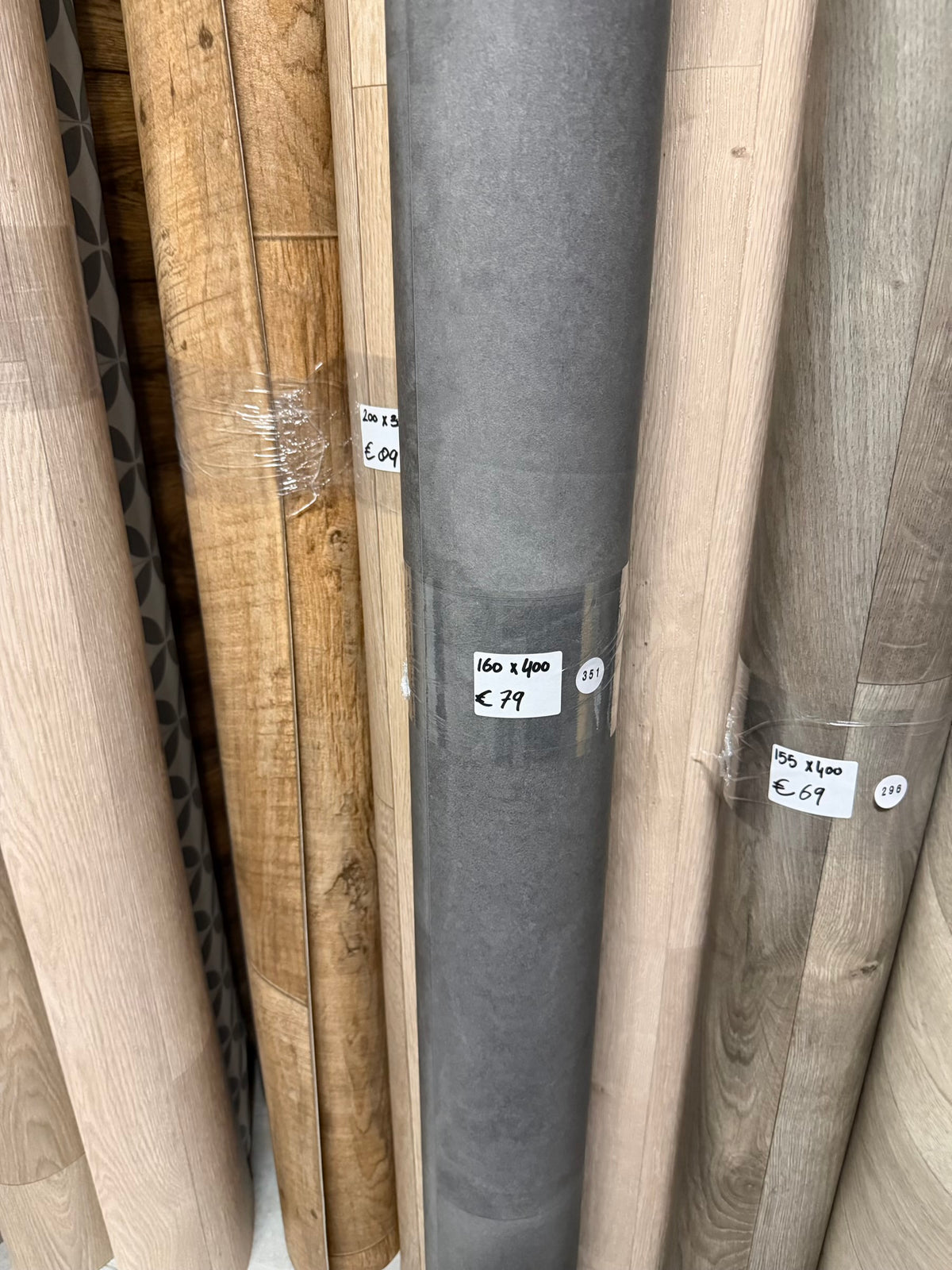 Antraciet Tegellook Vinyl Restpartij | 1,60x4,00 (6,4m2)