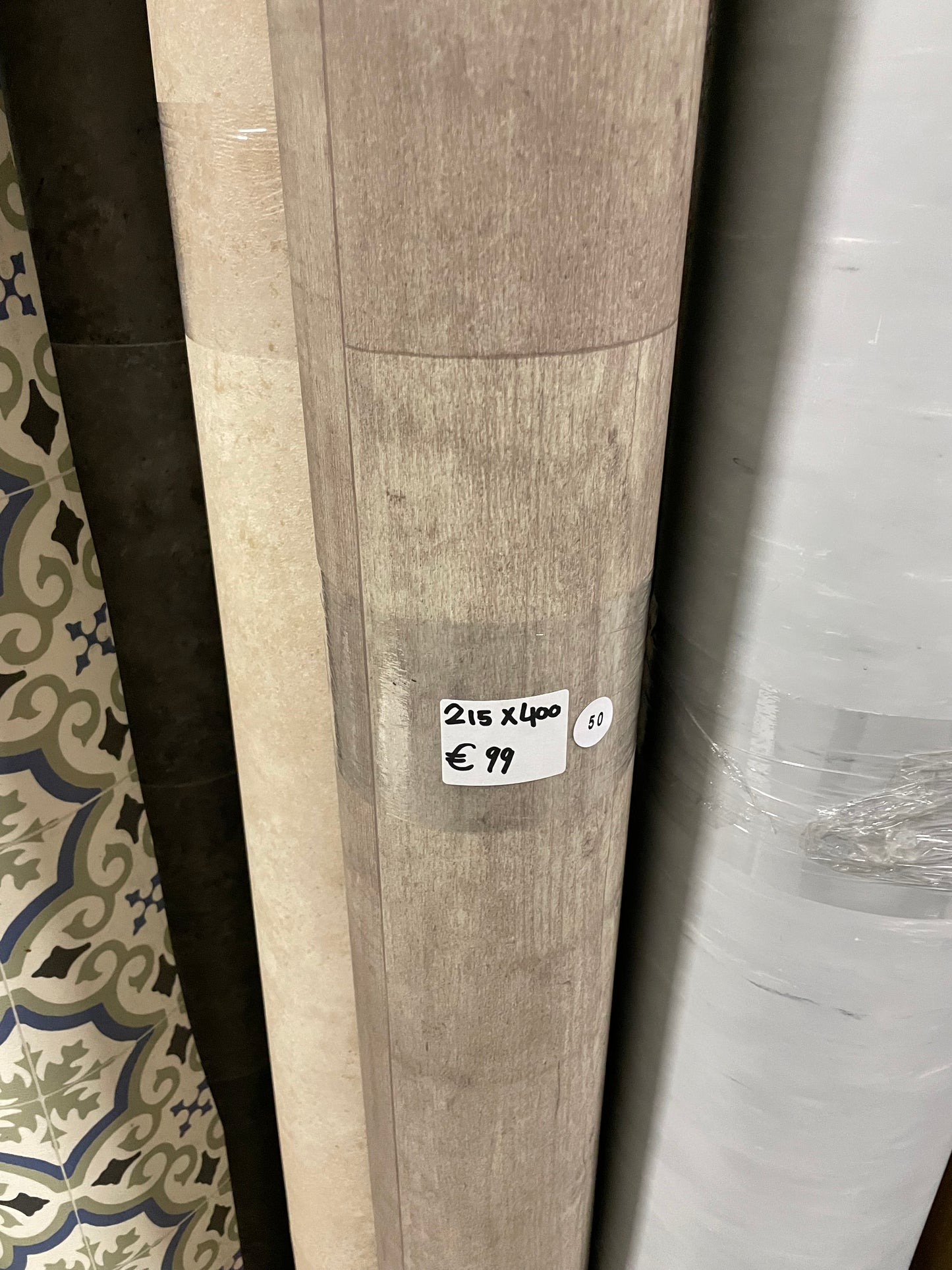 Greige Naturel Houtmotief Vinyl Restpartij | 2,15x4,00mtr