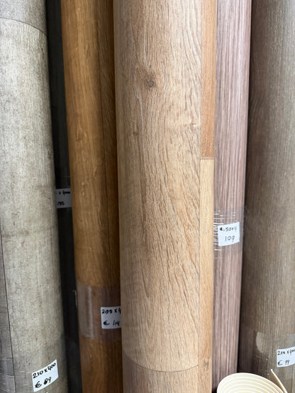 Licht Naturel Eiken Vinyl Restpartij |
1,80x4,00mtr