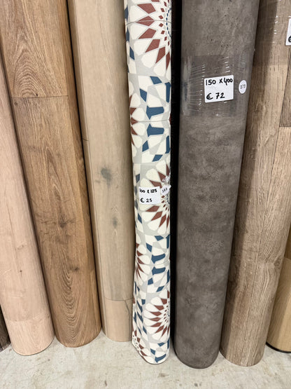 Marokkaanse Tegels Motief Vinyl Restpartij | 1,00x1,25 (1,25m2)