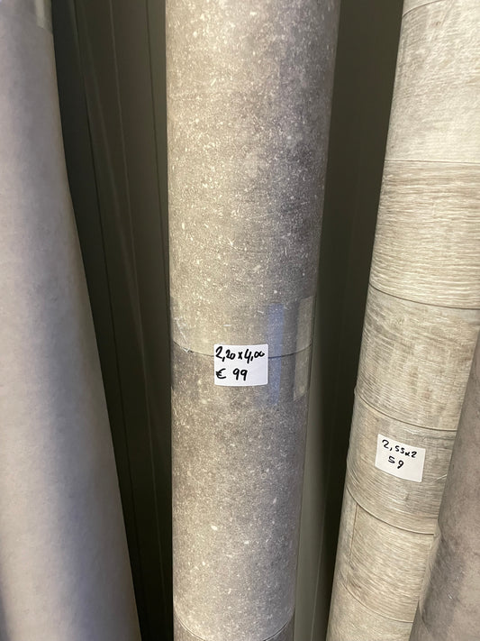 Grijs Tegellook Vinyl Restpartij | 2,20x4,00mtr