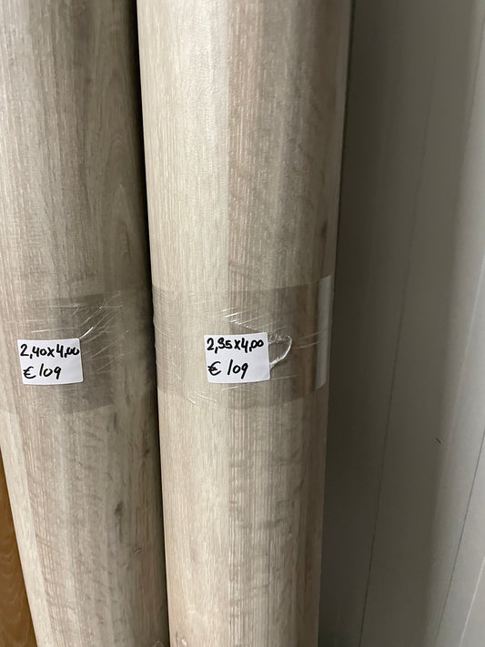 Grijs Beige Eiken Vinyl Restpartij | 2,35x4,00mtr