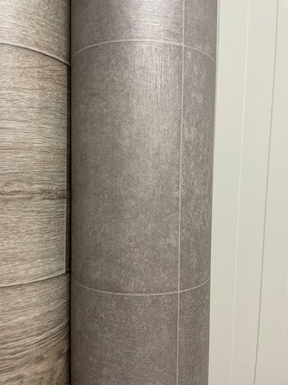 Grijs Tegelmotief Vinyl Restpartij | 2,00x2,60mtr