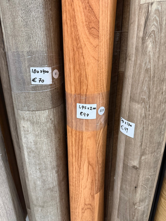 Eiken in Smalle Planken Vinyl Restpartij |
1,90x2,00mtr