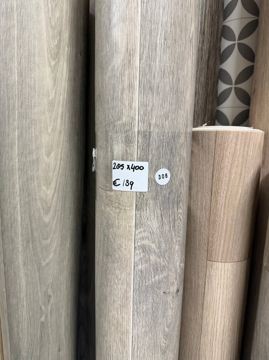 Zacht Grijs Eiken Vinyl Restpartij | 2,85x4,00mtr (11,4m2)