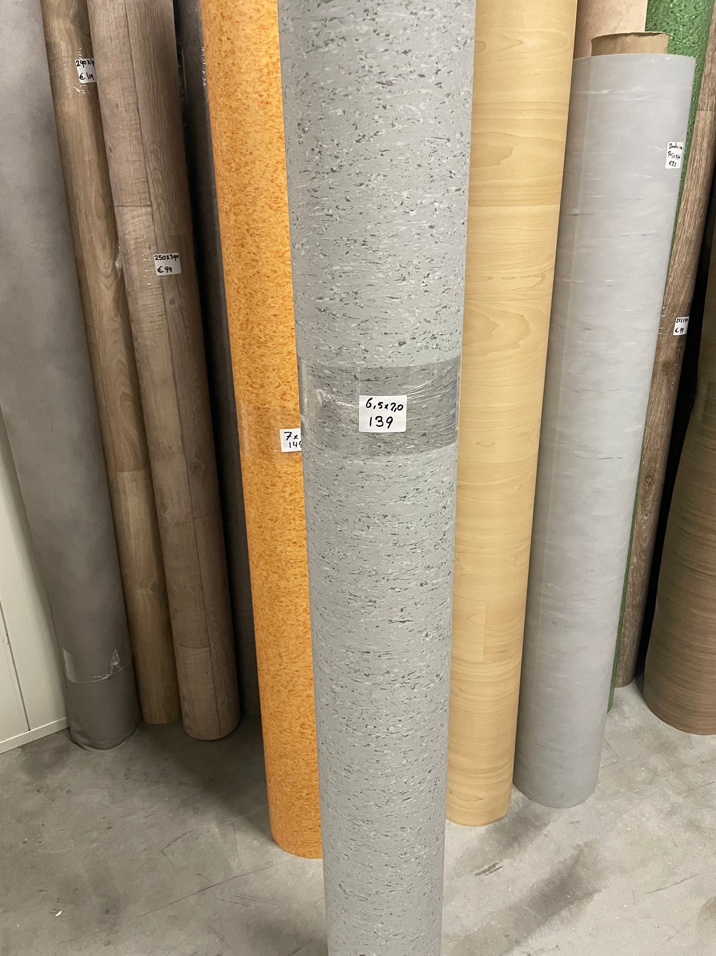 Grijs gemêleerd Project Vinyl Restpartij | 6,50x2,00mtr