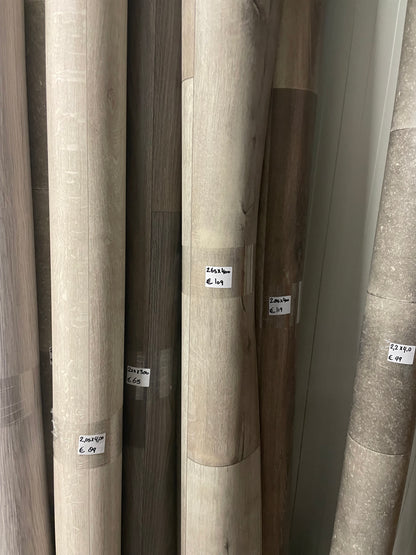Licht Eiken Vinyl Zeil Restpartij | 2,65x4,00mtr