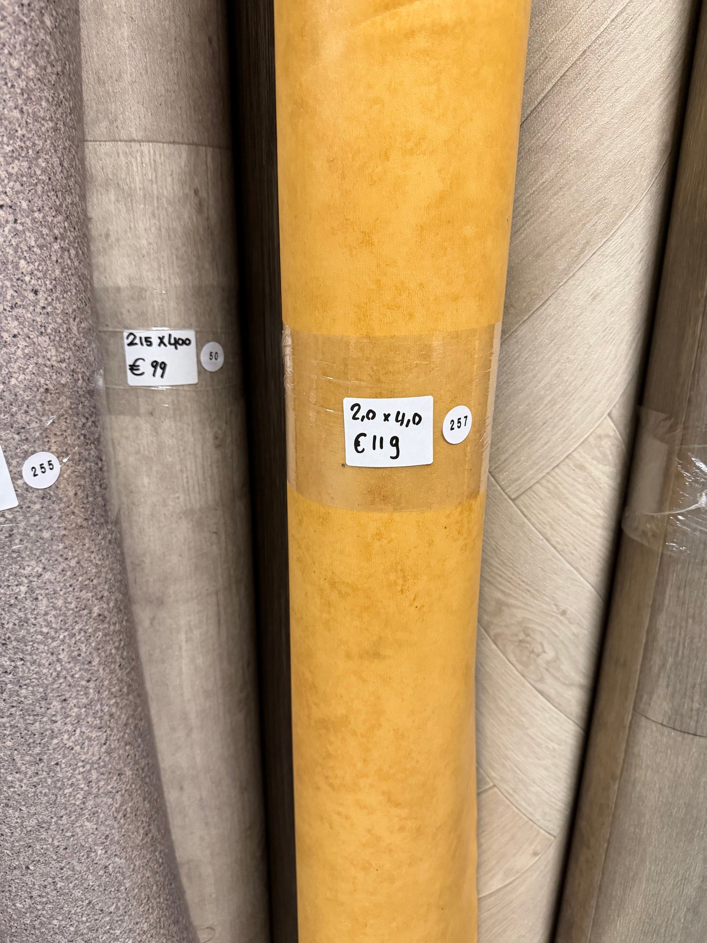Oranje Gemarmerd Vinyl Restpartij | 2,00x4,00mtr