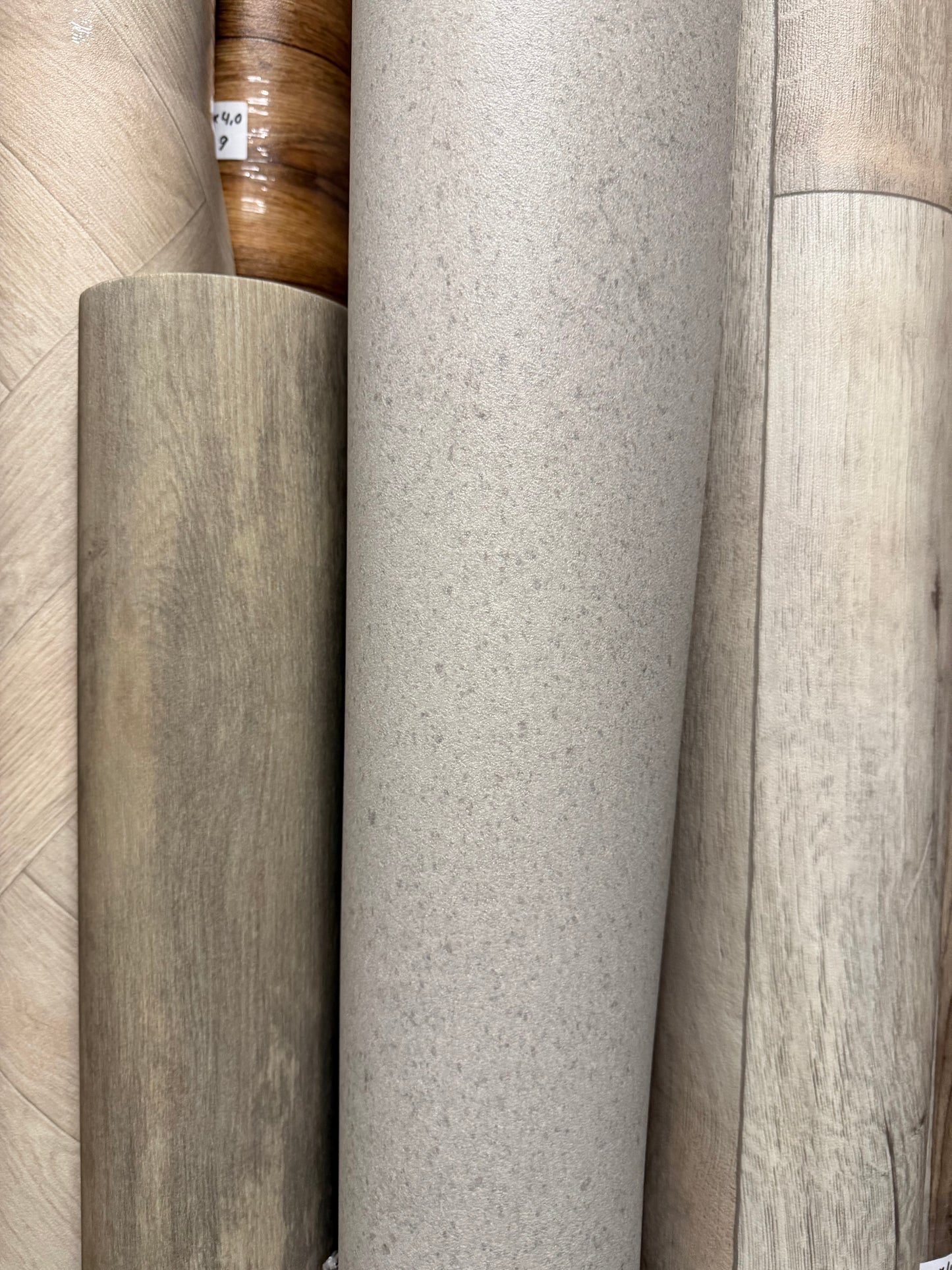 Grijs Betonlook met Viltrug Vinyl Restpartij | 2,80x4,00mtr