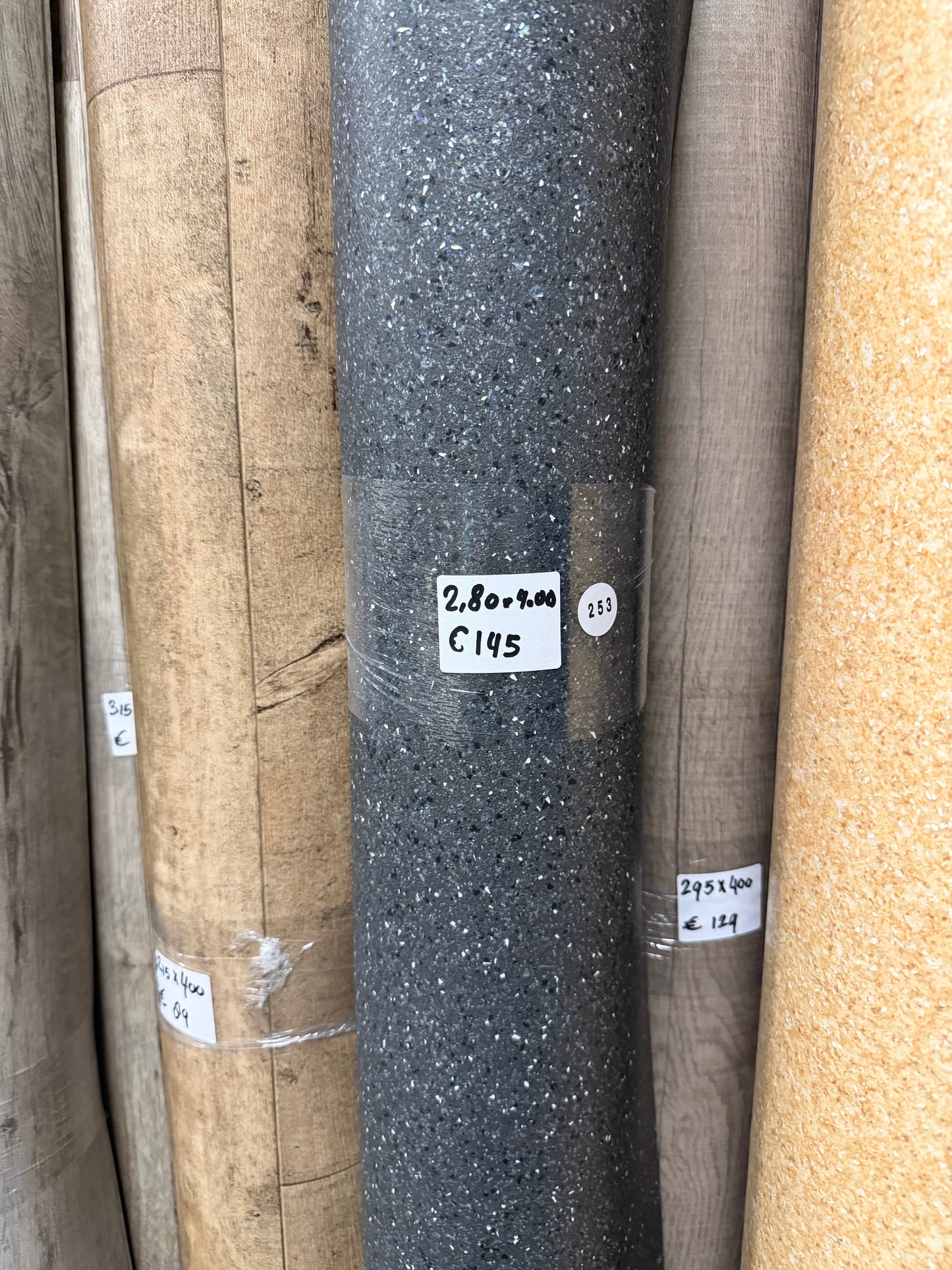 Donker Granito Vinyl Restpartij | 2,80x4,00mtr