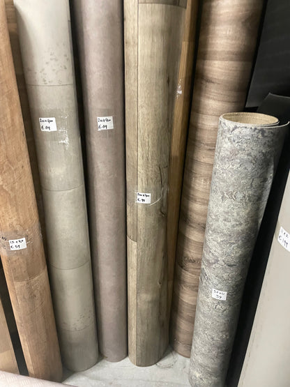 Grijsbruin Eiken Vinyl Coupon | 2,20x4,00mtr
