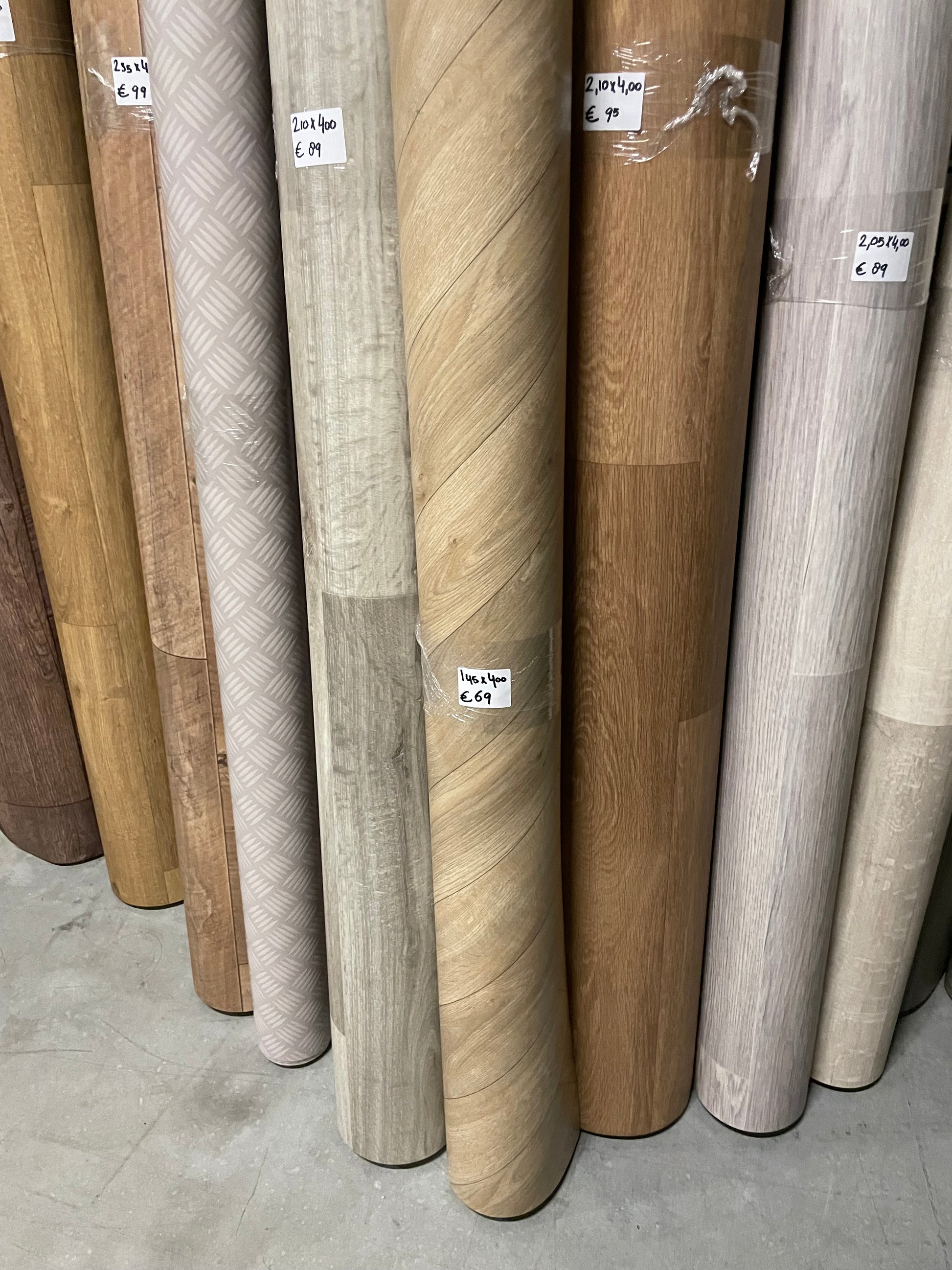 Visgraat Naturel Eiken Vinyl Restpartij | 1,45x4,00mtr - Vinylrestpartij.nl 