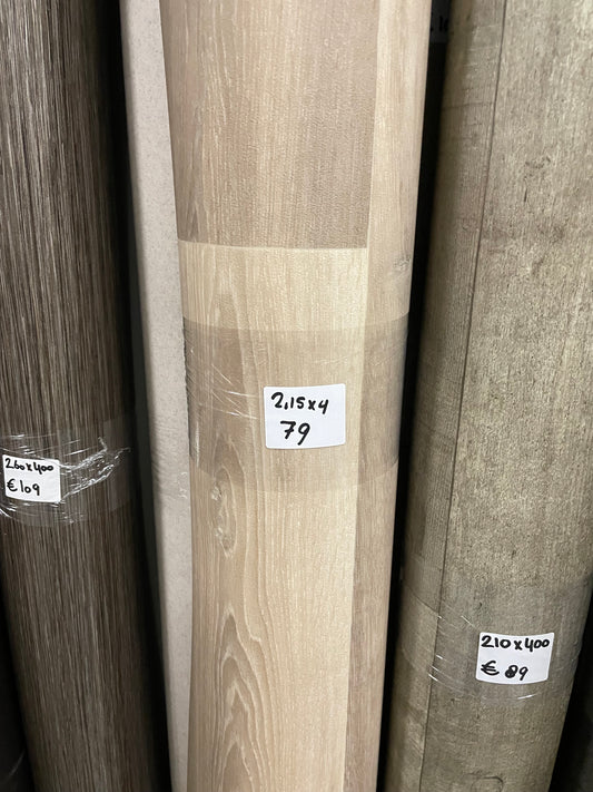 Licht Eiken Vinyl Restpartij | 2,15x4,00mtr