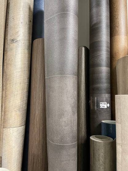 Antraciet Tegellook Vinyl Restpartij | 2,85x4,00mtr