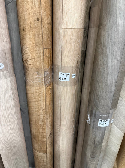 Licht Taupe Eiken Vinyl Restpartij | 2,00x3,95 (7,9m2)