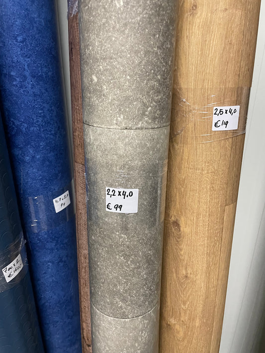 Grijs Tegellook Vinyl Restpartij | 2,20x4,00mtr