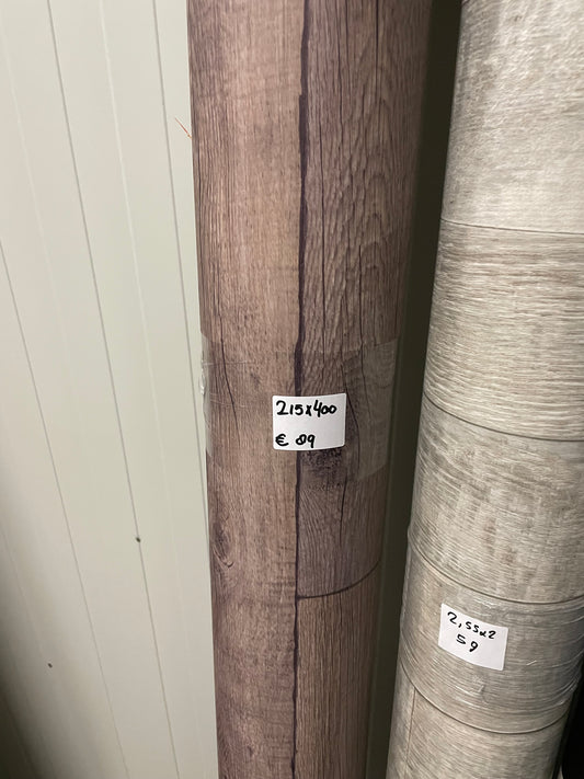 Grijsbruin Eiken Vinyl Restpartij | 2,15x4,00mtr